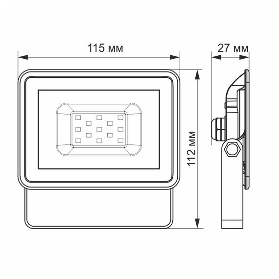 LED прожектор VIDEX 10W 5000K | Зображення 2