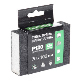 Губка шліфувальна 4-х стороння пряма Р120 APRO