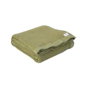 Покривало Lotus Home 80669 Туреччина 240*260 см  Бавовна + бамбук Оливковий