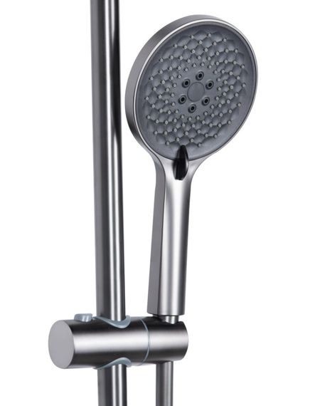 Душова система універсальна Qtap Vlasta New Gunmetal Black PVD з виливом QTVLA111GMB45651 | Зображення 9