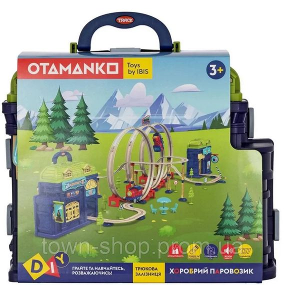 Детский игровой набор трюковая железная дорога "Храбрый паровозик" OTAMANKO 89960, 137 деталей | Зображення 1