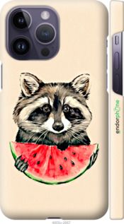 Чохол на iPhone 14 Pro Max Єнотик з кавуном "4605m-2667-2448"