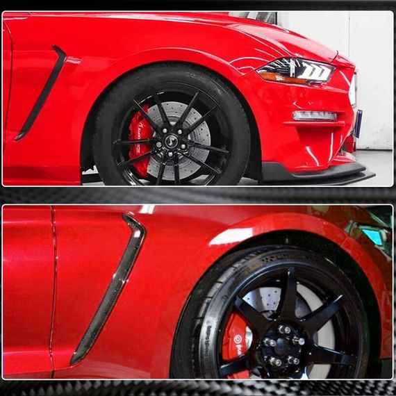 Накладки на передні крила (2018-2023, Карбон) для Ford Mustang рр | Зображення 1