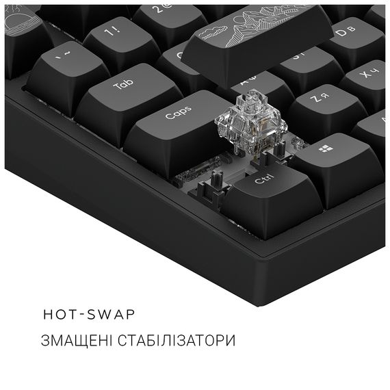 Клавіатура Dark Project ALU81 Terra Nostra PBT RGB Mech G3MS Moonstone Black (DPKB_NOSTRA_81_ANSI_BLACK_UA) | Зображення 7