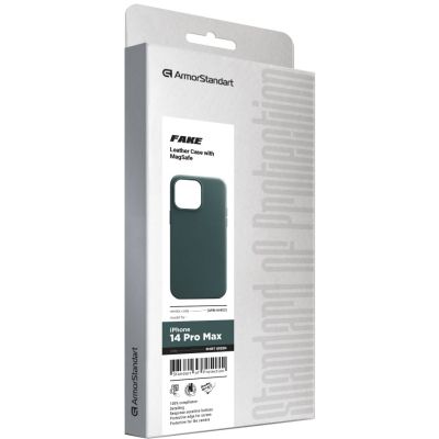 Чехол для мобильного телефона Armorstandart FAKE Leather Case Apple iPhone 14 Pro Max Shirt Green (ARM64402) | Зображення 2