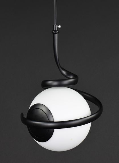 Люстра підвісна на 1 лампочку 27854 Чорний 35-160х19х19 см. | Зображення 5