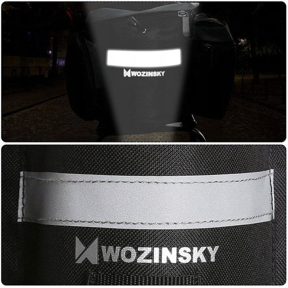Багажная велосумка, кофр 6L Wozinsky черная | Зображення 5