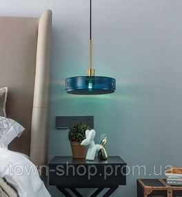 Люстра потолочная подвесная на 1 лампочку SE03-k Золото 35-140х30х30 см.
