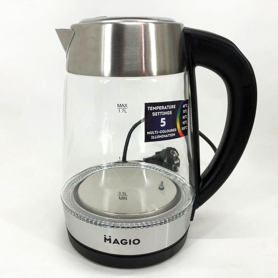 Надійний електрочайник MAGIO MG-499 2000 Вт 1.7 л, Сучасний електричний чайник з підсвічуванням CJ-47 | Зображення 6