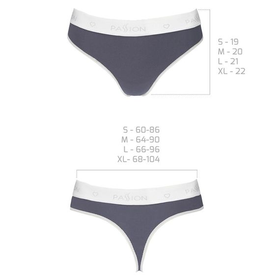 Спортивные трусики-стринги Passion PS007 PANTIES L, dark grey | Зображення 2