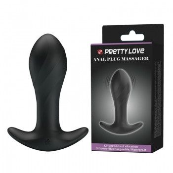 Анальна пробка - Pretty Love Anal Plug Massager Black Sex Aura