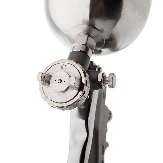 Фарбопульт пневматичний HP, форсунка 1.5 мм, верхній металевий бачок 600 мл, 5bar INTERTOOL PT-02051 | Зображення 1