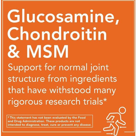 Препарат для суглобів та зв'зок NOW Foods Glucosamine & Chondroitin with MSM 90 Caps | Зображення 4