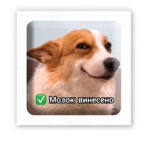 3D стікер "Мозок винесено" (ціна за 1 шт)