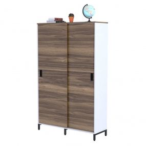 Шкаф офисный раздвижной Loft Design LS-1200-1900 белый орех