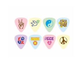 Медіатори в наборі D'Andrea PL-TH Peace & Love Thin/72 шт