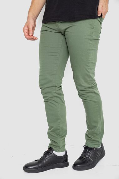 Джинсы мужские однотонные  -уценка, цвет хаки, 247R6301-U-3 | Зображення 2