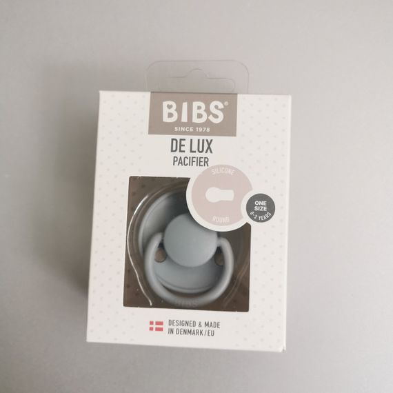 Соска пустушка Bibs De Lux силіконова 0-36 міс cloud