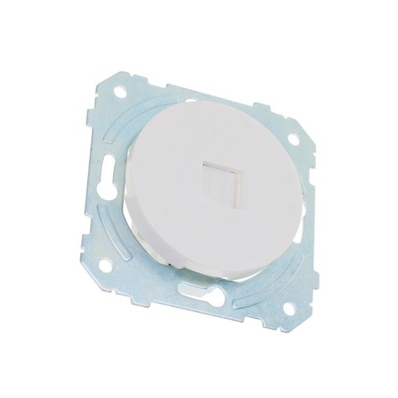 Розетка сетевая компьютерная белая WB-1PC Wh