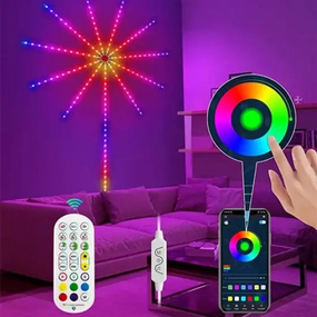 Светодиодная RGB лента Фейерверк с пультом и Bluetooth от USB, 5V 213 LED
