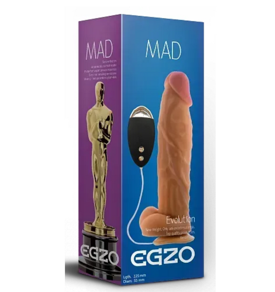 Вібратор на присоску EGZO Ciberskin DVR003 (2,5 см х 5,5 см) Sex Aura | Зображення 3
