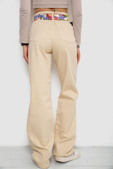 Джинси жіночі, колір світло-бежевий, 250R00160 | Зображення 3