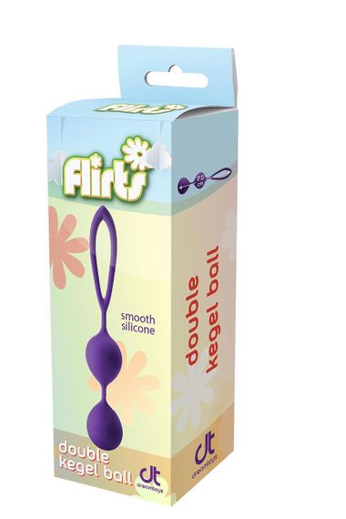 Вагінальні кульки тренажер Кегеля Dream Toys FLIRTS Purple — силіконові, гнучкі, довжина 17 см, діаметр 3 см | Зображення 2