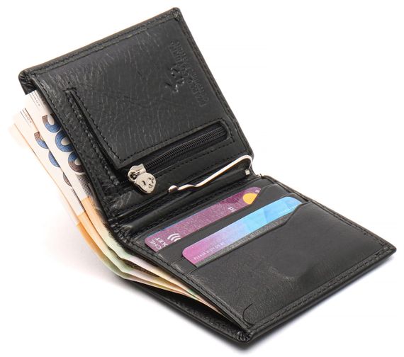 Чорне маленьке портмоне на магніті з затискачем MARCO COVERNA MC-101Н-1 | Зображення 4