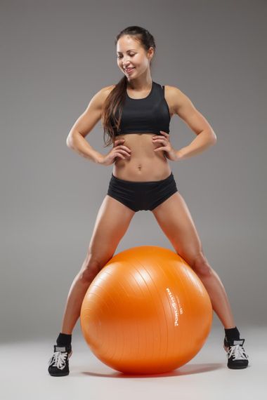 М'яч для фітнесу (фітбол) Power System PS-4011 Ø55 cm PRO Gymball Orange | Зображення 2