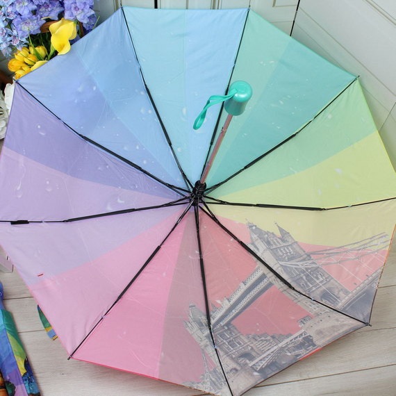 Парасолька жіноча напівавтомат Тауерський міст Парасолька антивітер | Зображення 2