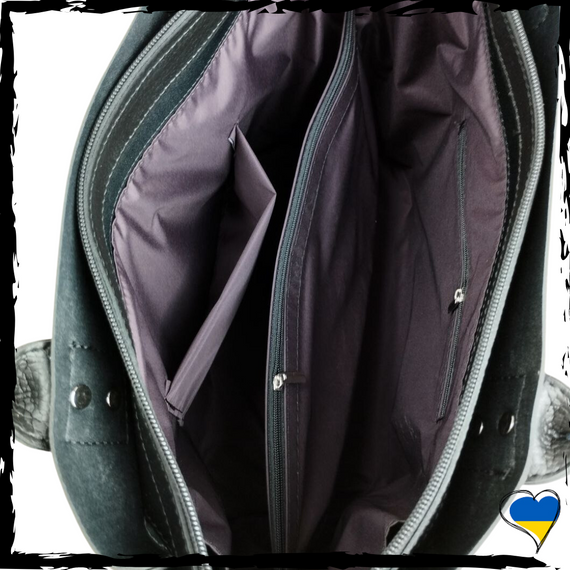 Женская сумка с экокожи. Качественная, вместительная. Сумка черная, бежевая | Зображення 5