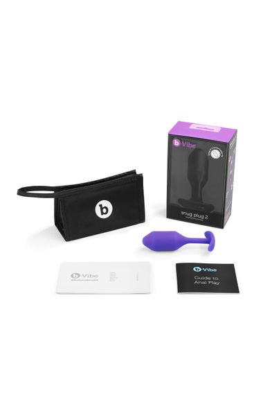 Анальна пробка з кульками, що обтяжують, і зміщеним центром тяжіння B-Vibe Snug Plug 2 | Зображення 4