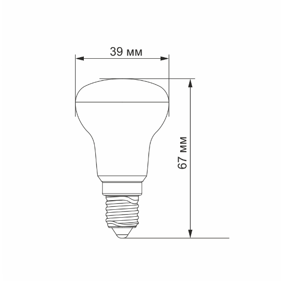 Лампа R39e 4W E14 4100К 220V LED Videx | Зображення 1