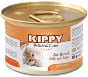 Вологий корм для кошенят з куркою Kippy Pate Kitten Chicken With Eggs, 200 гр