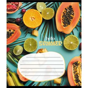 Зошит учнівський "Фруктовий сет" 018-530414K-2 в клітинку, 18 аркушів