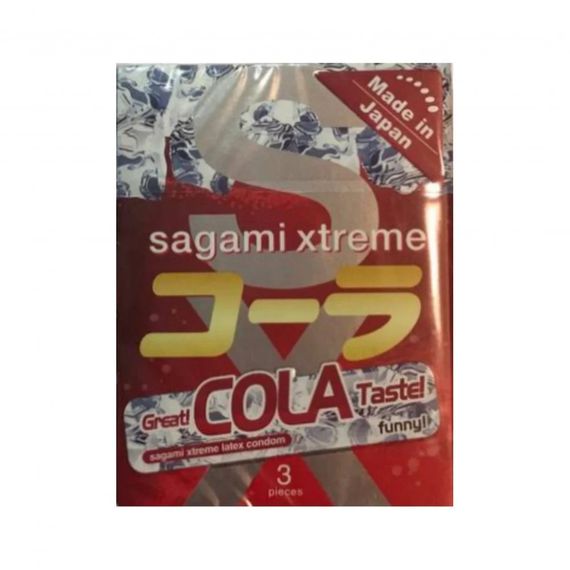 Супертонкие латексные презервативы Sagami Xtreme Cola flavor (цена за упаковку, 3 шт.) sexstyle | Зображення 2