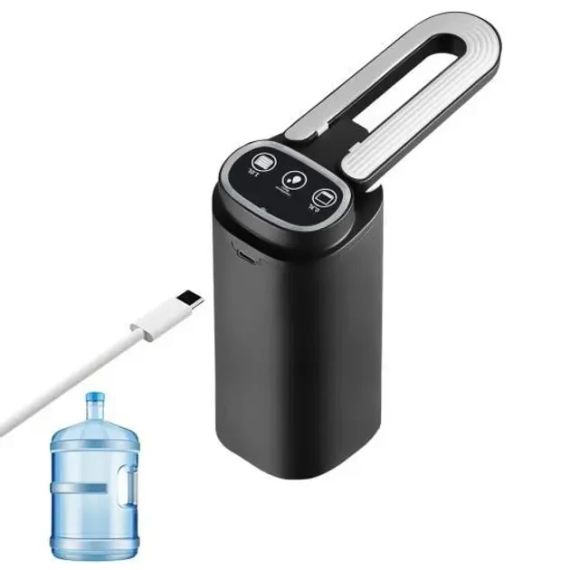 Дозатор для води автоматичний насос для пляшок із водою з USB-зарядкою чорний XL-1286 | Зображення 1