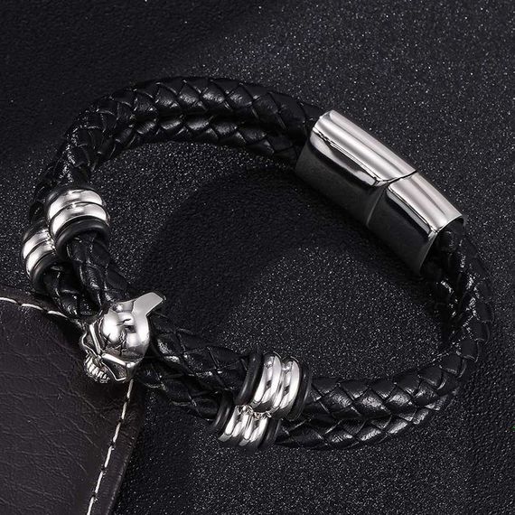 Мужской браслет Primo Collar Skull - Black | Зображення 1