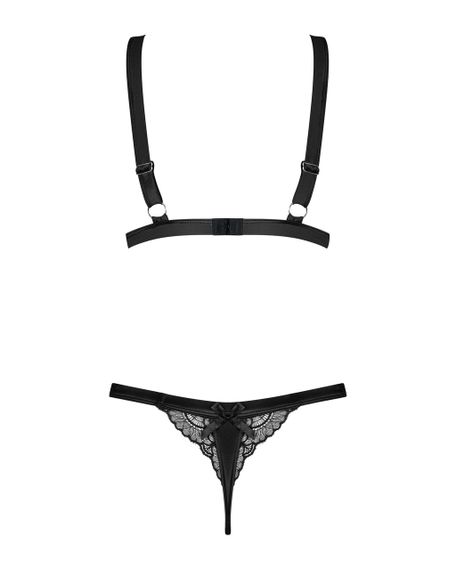 Комплект бюстгальтер та трусики Obsessive Eloissa set Black S/M Sex Aura | Зображення 5