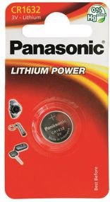Батарейка Panasonic литиевая CR1632 блистер, 1 шт. (CR-1632EL/1B)