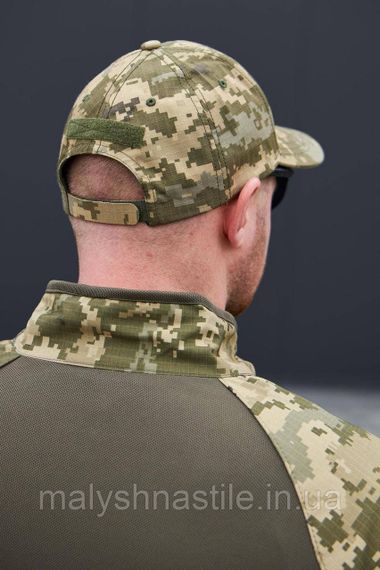 Бейсболка військова з велкро панеллю ріп-стоп, піксель ЗСУ Military | Зображення 4