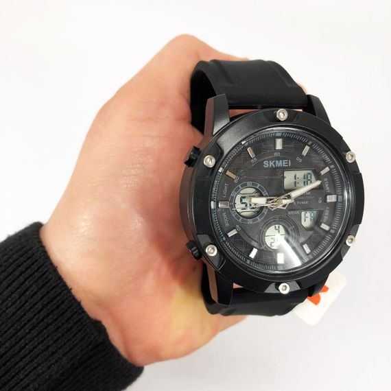 Стильные тактические часы для мужчин SKMEI 1757BKWT, Часы армейские для зсу Тактические зсу KO-71 | Зображення 9
