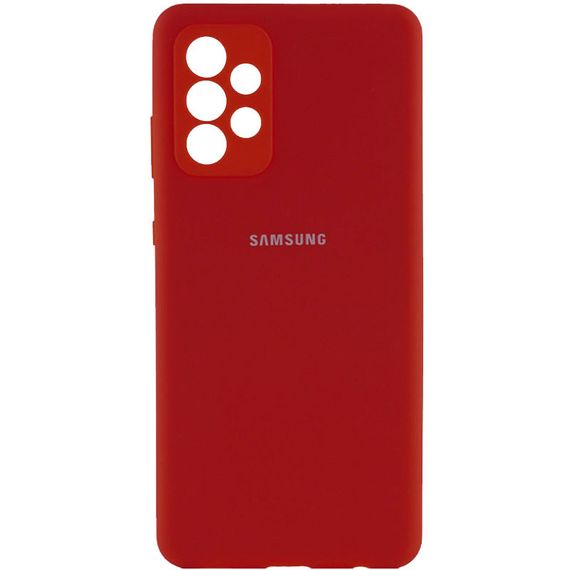 Чохол Silicone Cover Full Camera (AA) для Samsung Galaxy A32 4G Full camera, Червоний/Dark Red