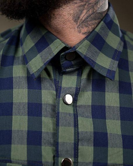 Літня тактична сорочка клітинка  клітинка олива ПП4759 | Зображення 5