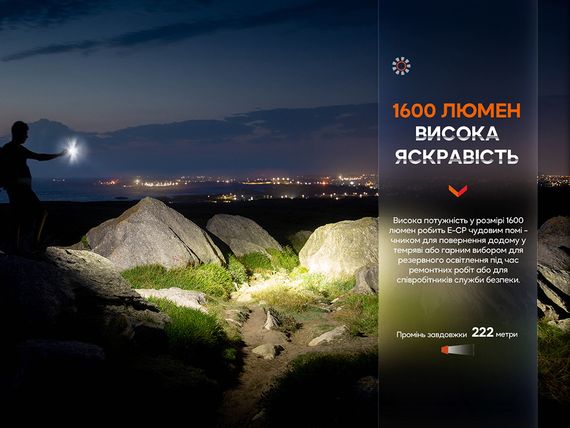 Ліхтар ручний Fenix E-CP блакитний | Зображення 5