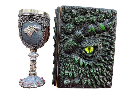 Подарунковий набір Келих 3D Гра Престолів і Блокнот 3D «Око Лісового Дракона»