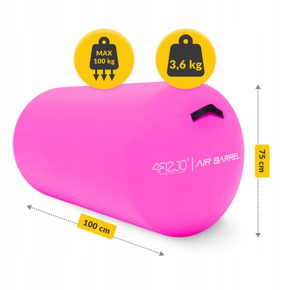 Повітряна бочка для гімнастики 4FIZJO Air Barrel 100 x 75 см Pink (P-5905973405485) | Зображення 4