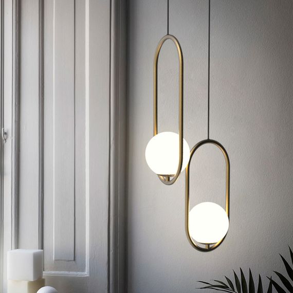 Люстра підвісна на 1 лампочку 26551 Латунь 45-190х15х15 см. | Зображення 2