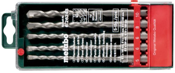 Набор буров Metabo SDS-plus Classic, 5шт (626243000)