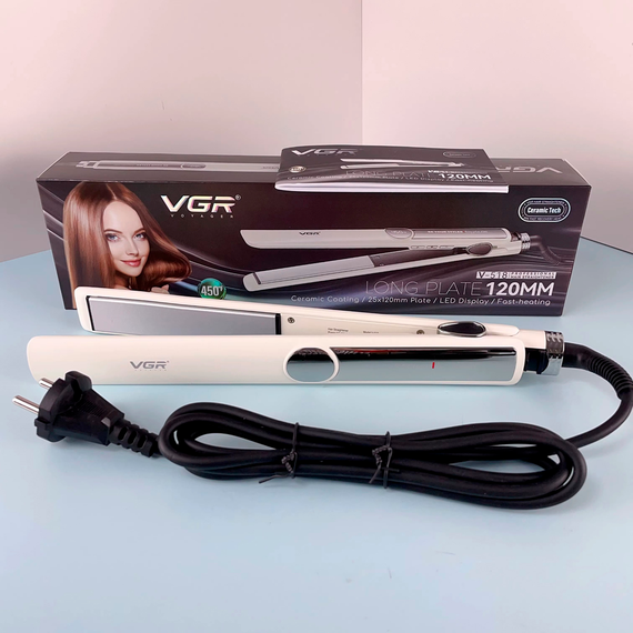 Плойка VGR V-518 WHITE, температура від 100°C до 230°C, керамічне покриття, LED дисплей, 40 Вт | Зображення 3